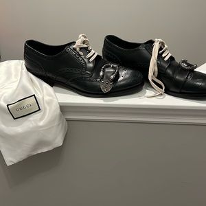 Gucci ‘Queercore’ perforated leather buckle shoe